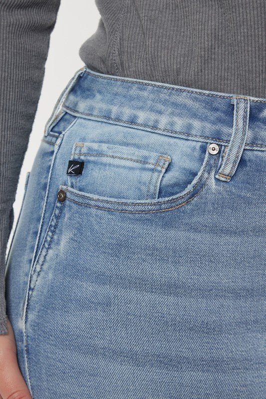 Plus Mid Rise Y2K Medium Wash Bootcut Jeans - Too Dimes Boutique