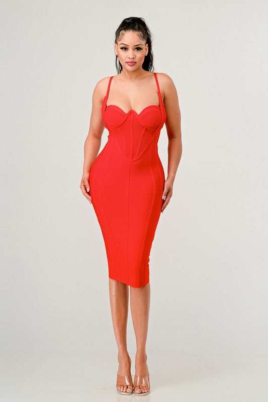 Athina corset bandage mini dress - Too Dimes Boutique