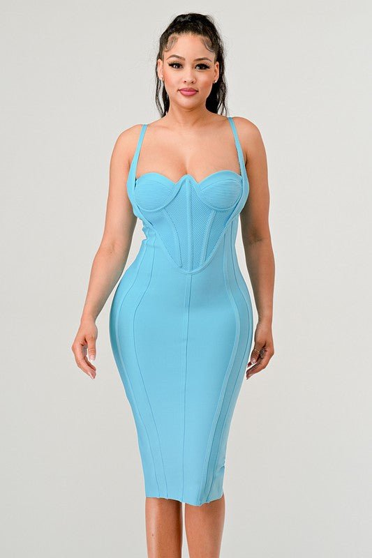 Athina corset bandage mini dress - Too Dimes Boutique