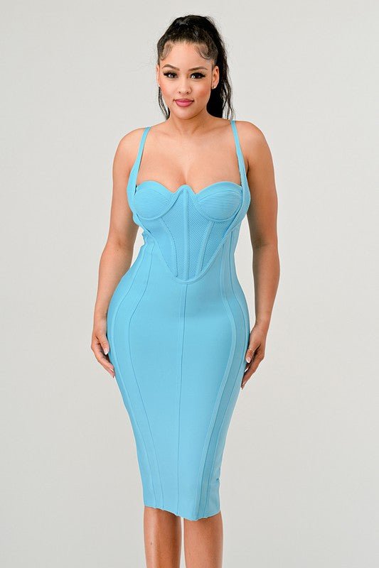 Athina corset bandage mini dress - Too Dimes Boutique