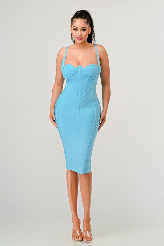 Athina corset bandage mini dress - Too Dimes Boutique