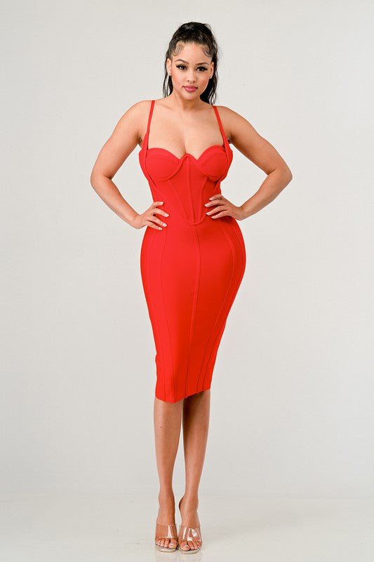 Athina corset bandage mini dress - Too Dimes Boutique