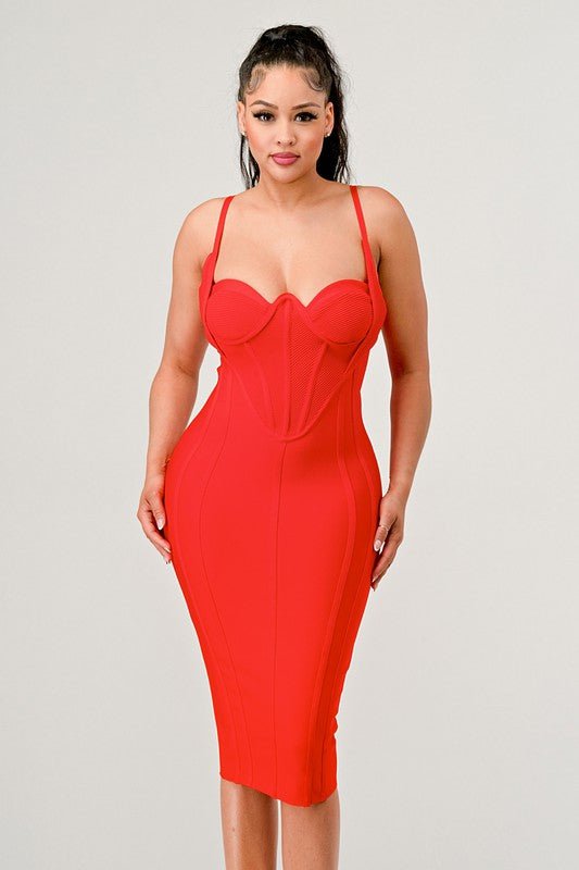 Athina corset bandage mini dress - Too Dimes Boutique