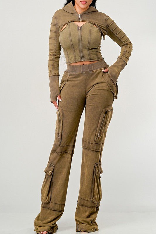 Athina best seller vintage washed 3 piece set - Too Dimes Boutique