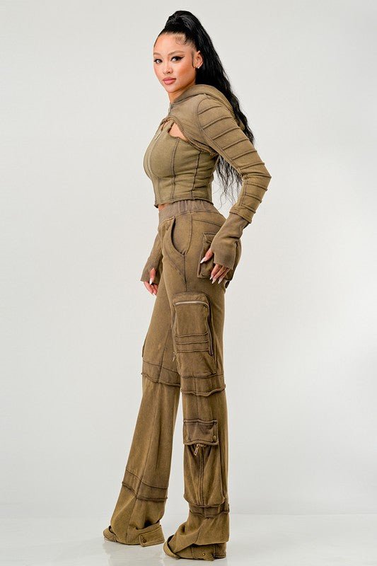 Athina best seller vintage washed 3 piece set - Too Dimes Boutique