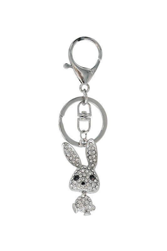RHINESTONE BUNNY KEY HOLDER - Too Dimes Boutique