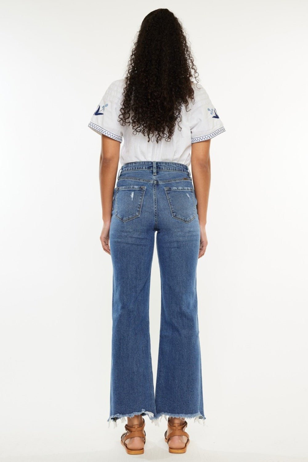 Kancan Full Size High Rise Slim Wide Leg Jeans - Too Dimes Boutique