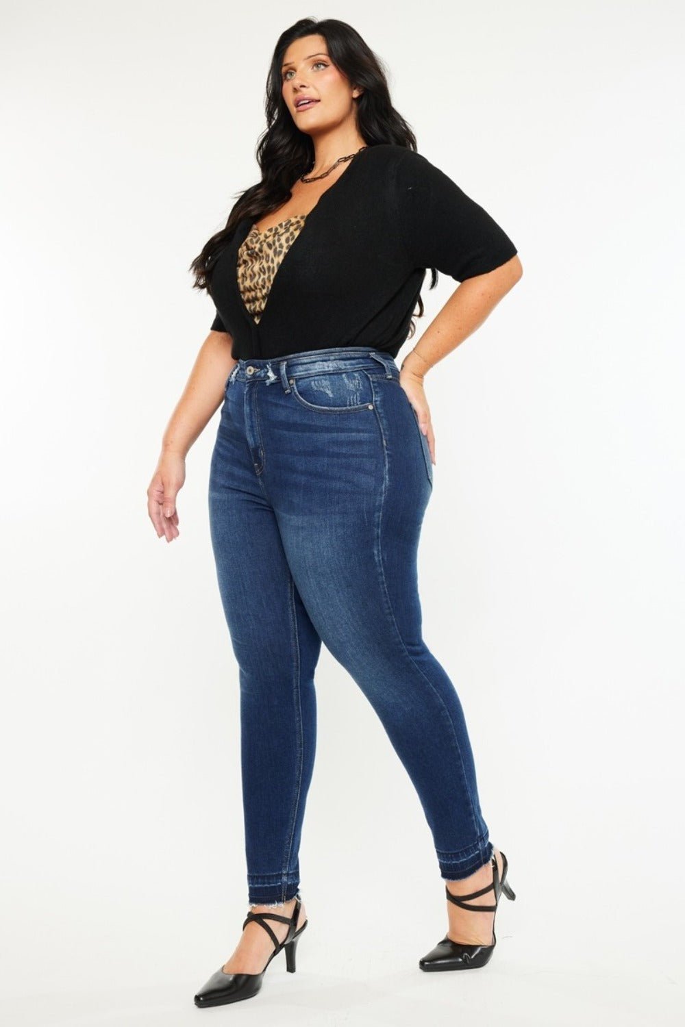 Kancan Full Size High Rise Ankle Skinny Jeans - Too Dimes Boutique