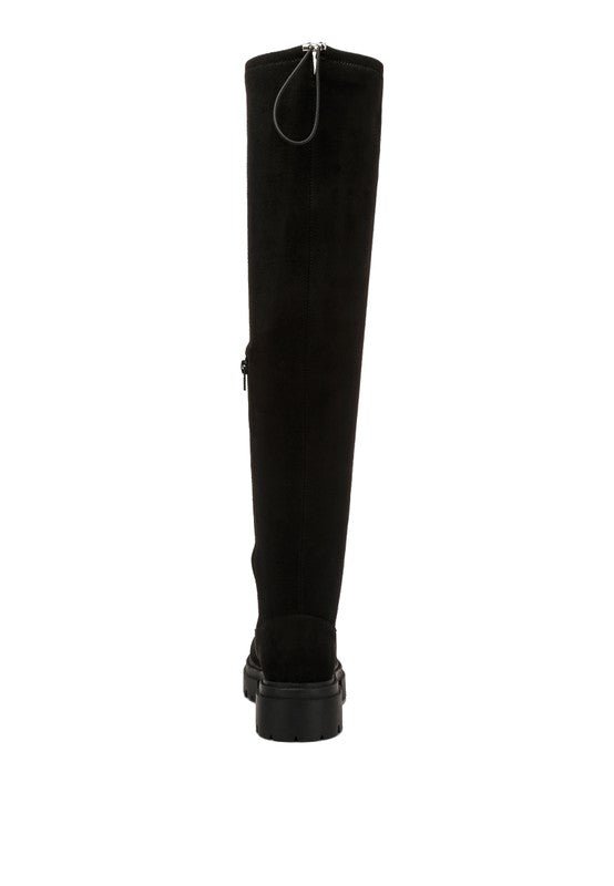 Babette Drawstring Detail Knee High Boots - Too Dimes Boutique