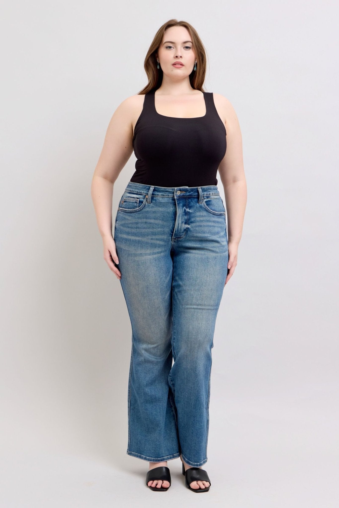 Judy Blue MR Tummy Control Vintage Wash Jeans - Too Dimes Boutique
