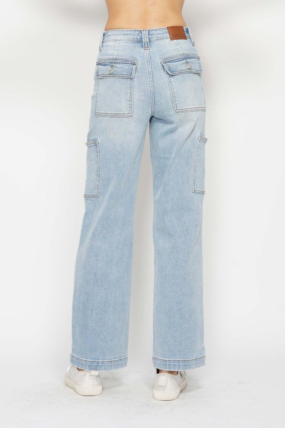 Judy Blue Full Size High Waist Straight Cargo Jeans - Too Dimes Boutique