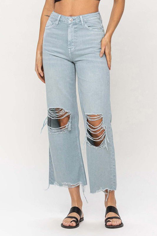 90"s Vintage Crop Flare Jeans - Too Dimes Boutique