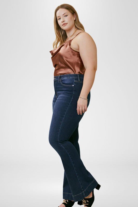 Plus High Rise Flare - Too Dimes Boutique