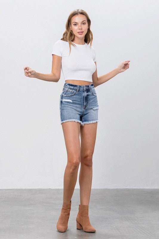 HIGH RISE MOM SHORTS - Too Dimes Boutique