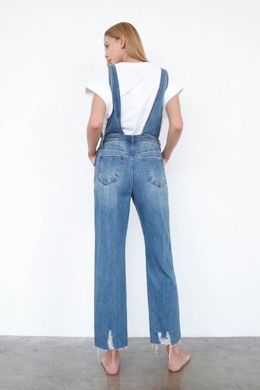 SLIM STRAIGHT OVERALLS - Too Dimes Boutique