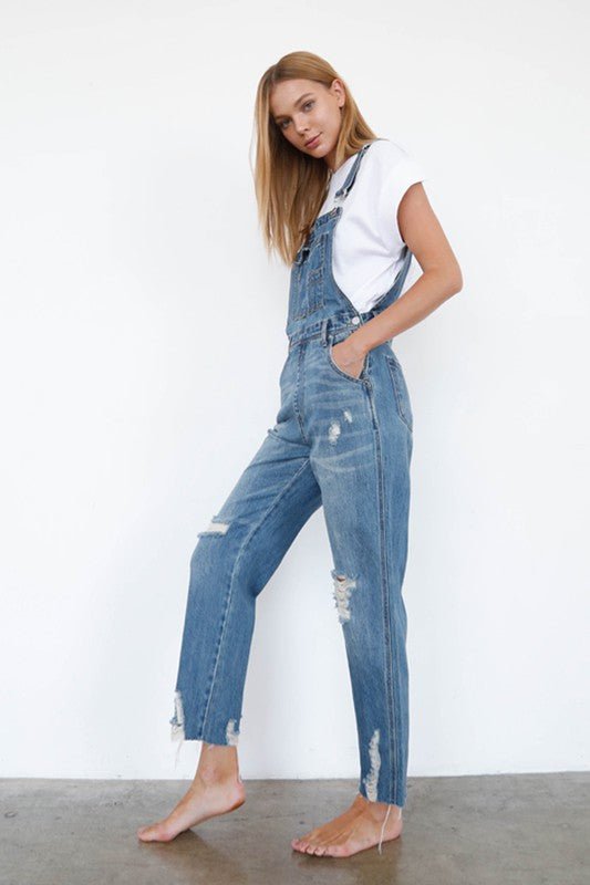 SLIM STRAIGHT OVERALLS - Too Dimes Boutique