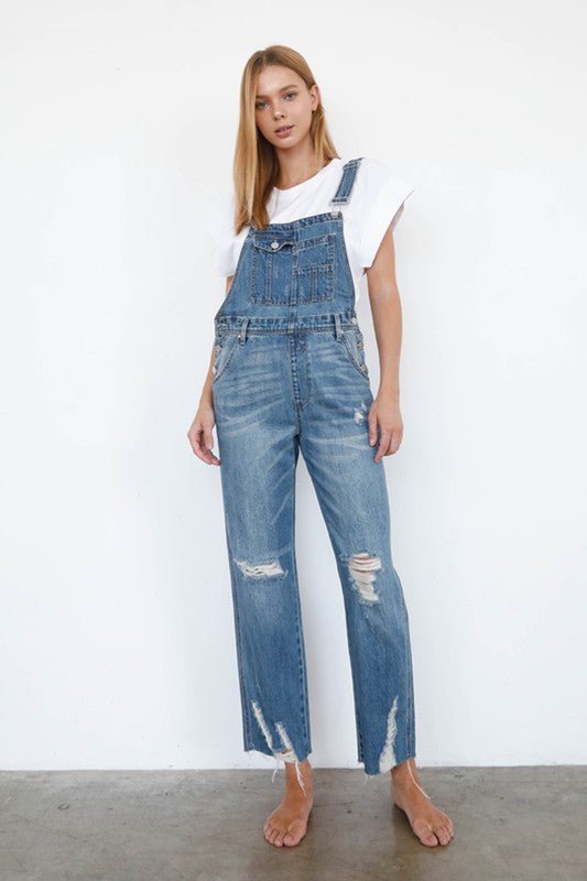 SLIM STRAIGHT OVERALLS - Too Dimes Boutique