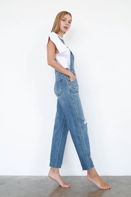 SLIM STRAIGHT OVERALLS - Too Dimes Boutique
