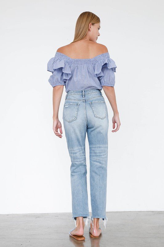 HIGH RISE MOM JEANS - Too Dimes Boutique