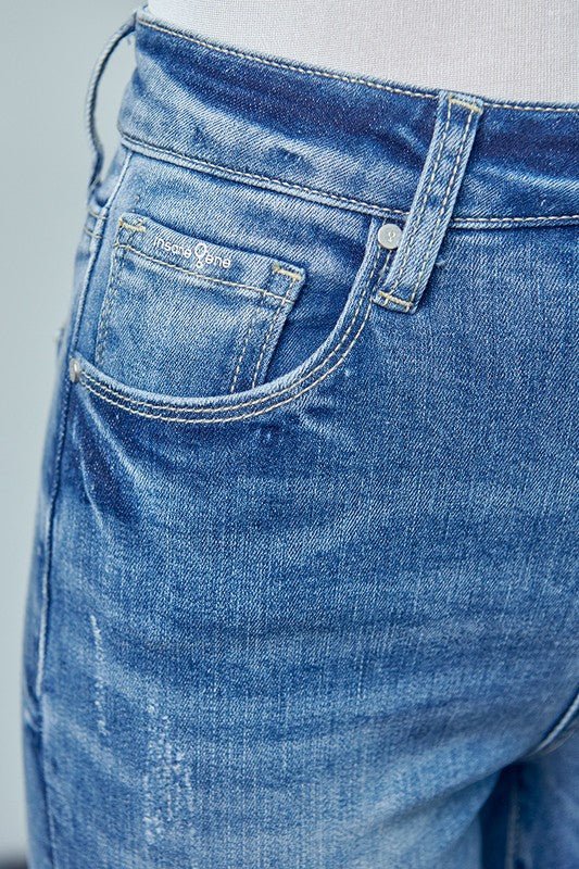 HIGH RISE ANKLE SKINNY JEANS - Too Dimes Boutique