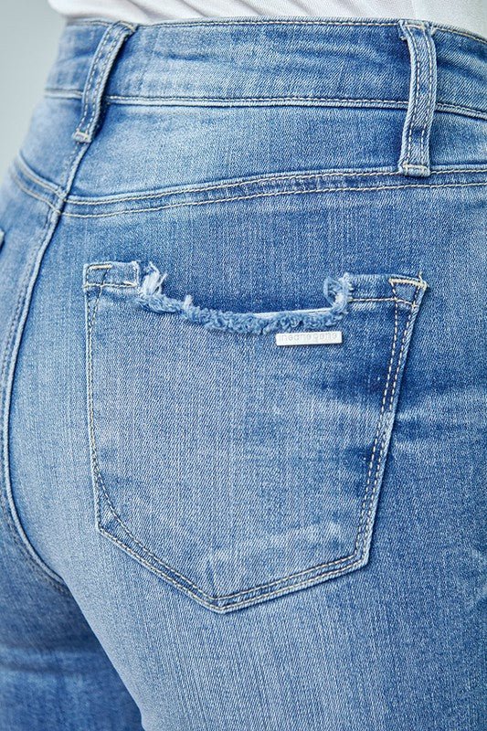HIGH RISE ANKLE SKINNY JEANS - Too Dimes Boutique