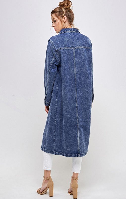 WHITE NON - STRETCH THIRD QUARTER DENIM JACKET - Too Dimes Boutique