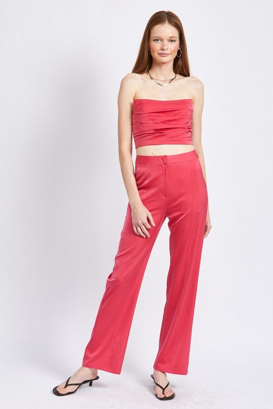 RUCHED TUBE TOP - Too Dimes Boutique