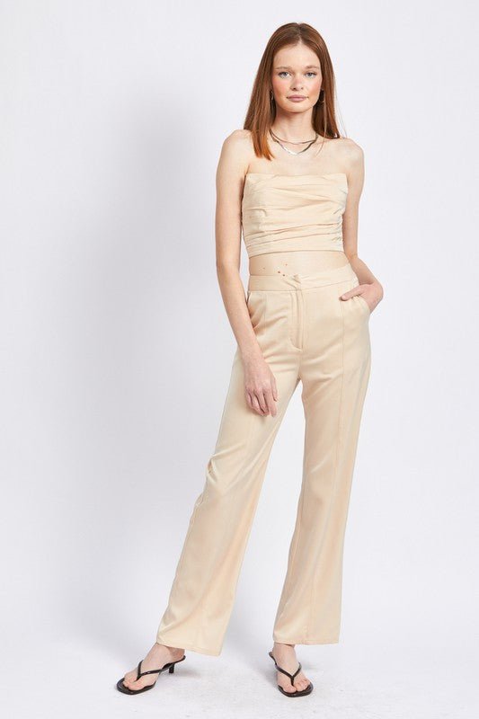 RUCHED TUBE TOP - Too Dimes Boutique