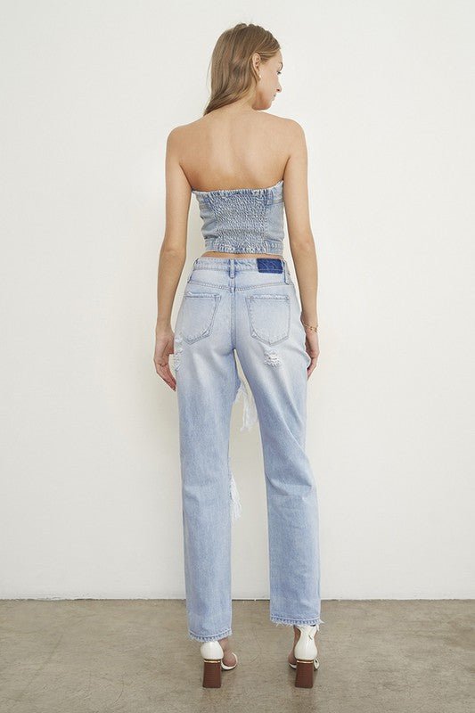 HIGH RISE BAGGY JEANS - Too Dimes Boutique