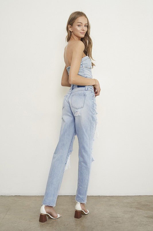 HIGH RISE BAGGY JEANS - Too Dimes Boutique