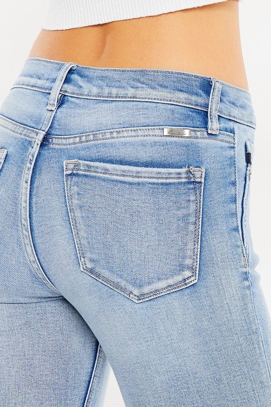 Mid Rise Y2K Bootcut Jeans - Too Dimes Boutique