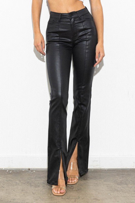 Front Slit Slim Bootcut - Too Dimes Boutique
