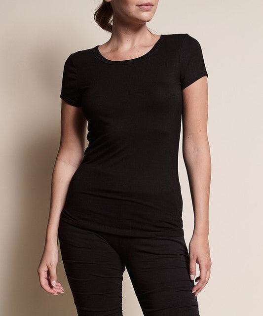 BAMBOO CREWNECK TOP - Too Dimes Boutique