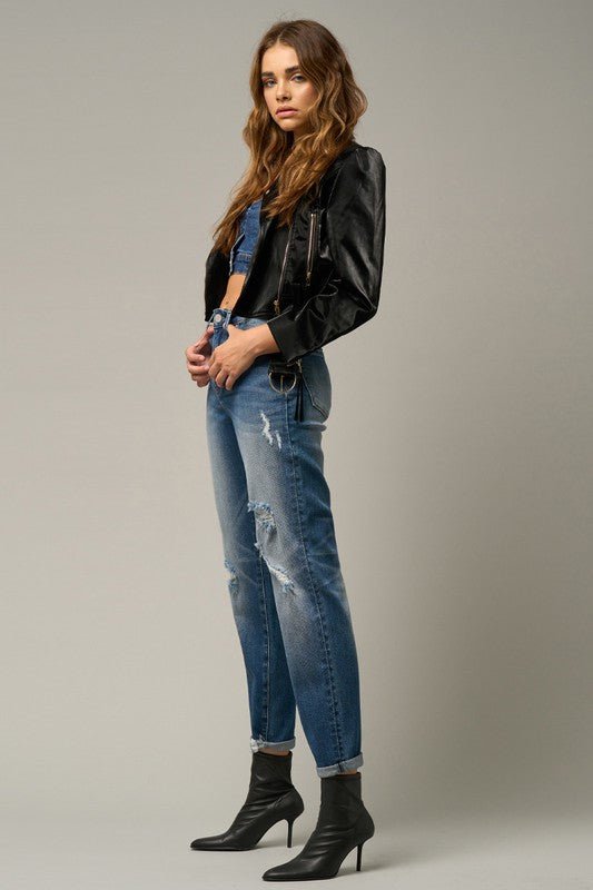 GIRLFRIEND JEANS / STRETCHED - Too Dimes Boutique