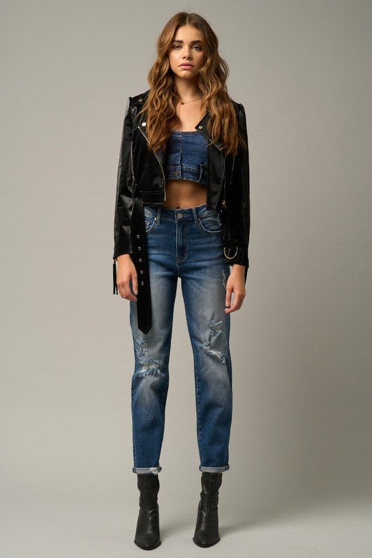 GIRLFRIEND JEANS / STRETCHED - Too Dimes Boutique