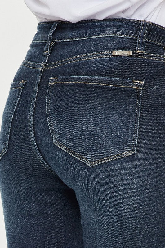 High Rise Button Down Cuffed Ankle Skinny Jeans - Too Dimes Boutique