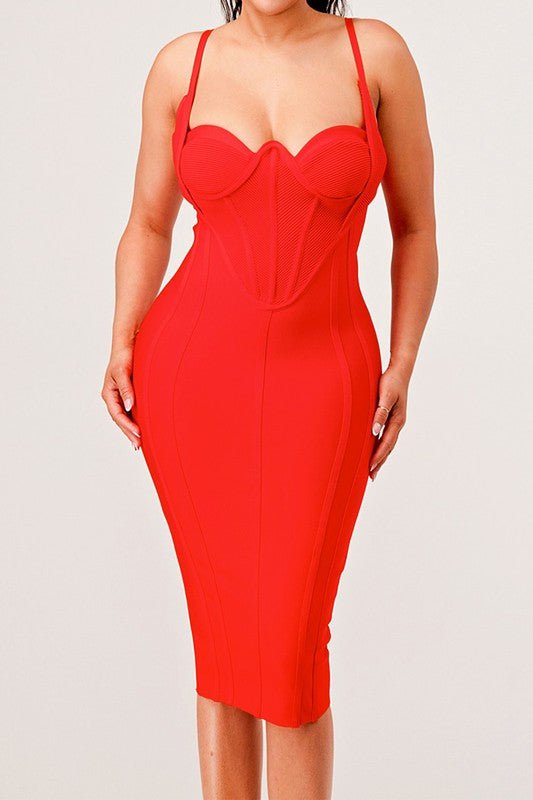 Athina corset bandage mini dress - Too Dimes Boutique