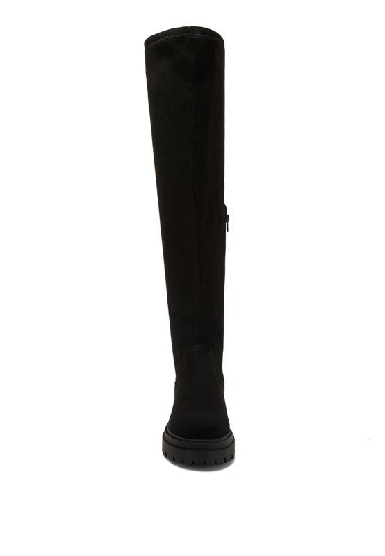 Babette Drawstring Detail Knee High Boots - Too Dimes Boutique