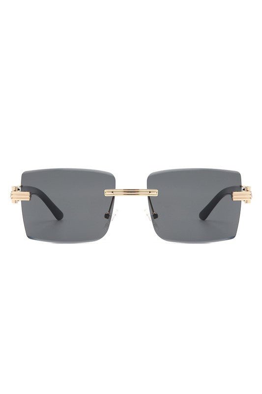 Rimless Square Retro Tinted Fashion Sunglasses - Too Dimes Boutique