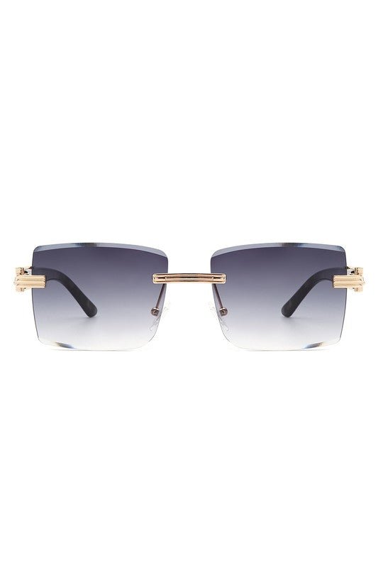 Rimless Square Retro Tinted Fashion Sunglasses - Too Dimes Boutique