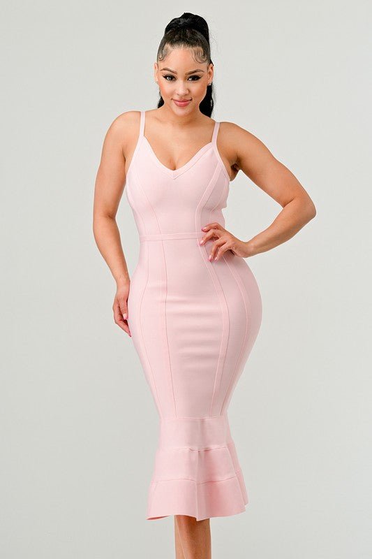 BODYCON MIDI DRESS - Too Dimes Boutique