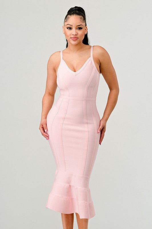 BODYCON MIDI DRESS - Too Dimes Boutique