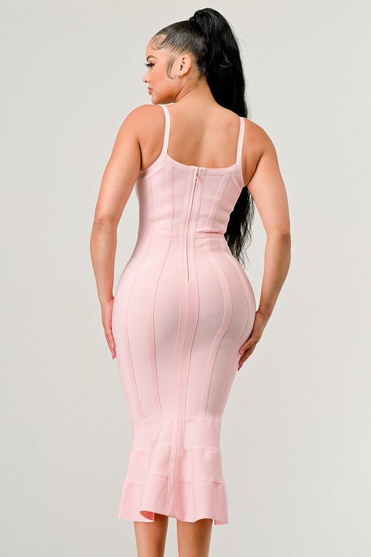 BODYCON MIDI DRESS - Too Dimes Boutique