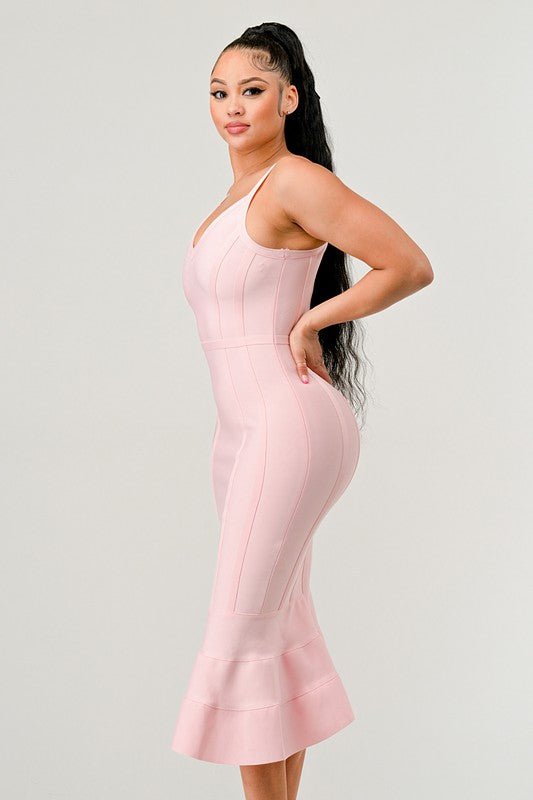 BODYCON MIDI DRESS - Too Dimes Boutique