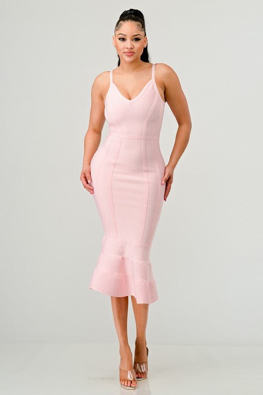 BODYCON MIDI DRESS - Too Dimes Boutique