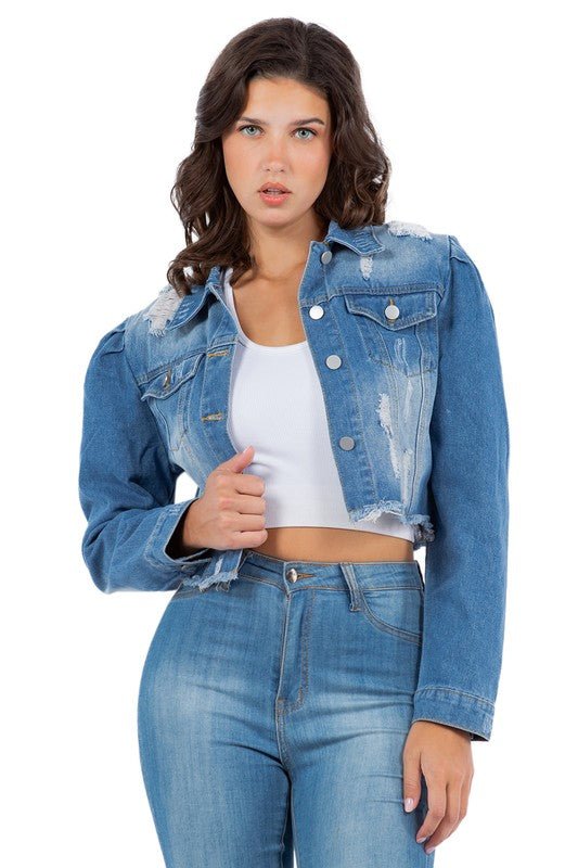 SEXY DENIM JACKET - Too Dimes Boutique
