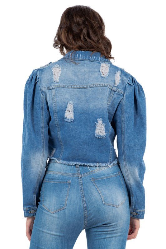 SEXY DENIM JACKET - Too Dimes Boutique