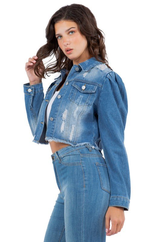 SEXY DENIM JACKET - Too Dimes Boutique