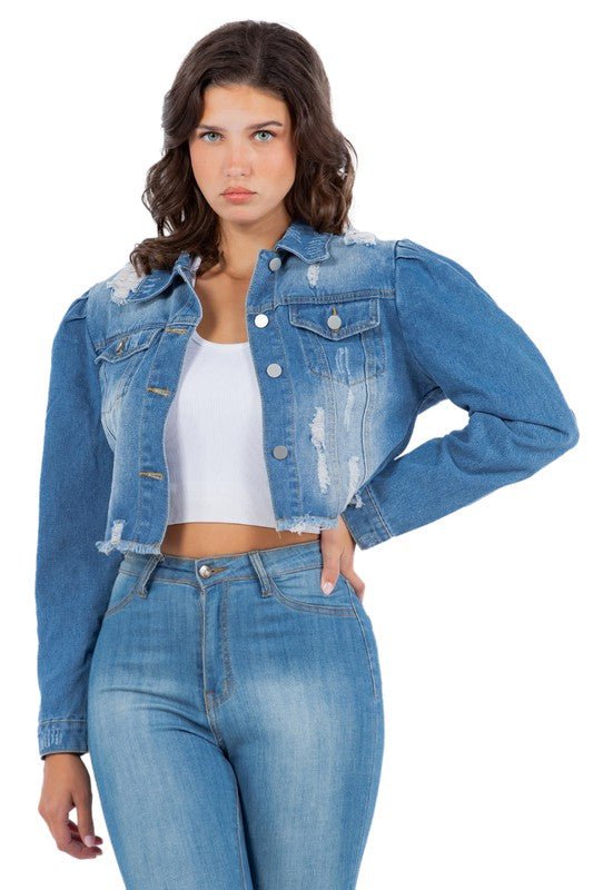 SEXY DENIM JACKET - Too Dimes Boutique