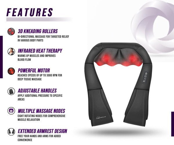 Neck and Shoulder Massager w/Heat - Too Dimes Boutique